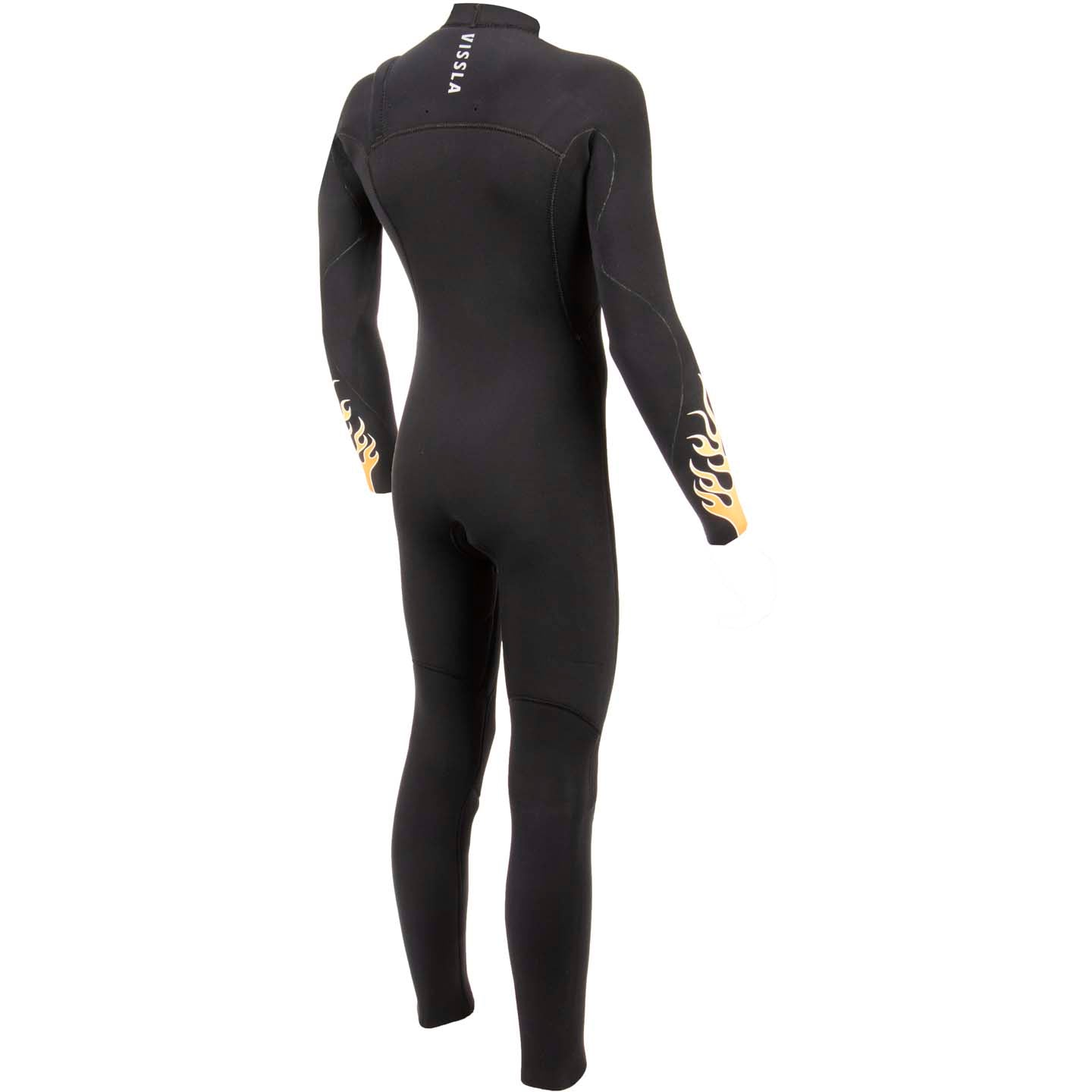 BoysHighSeasFire3-2FullChestZip Combinaison Surf Kid