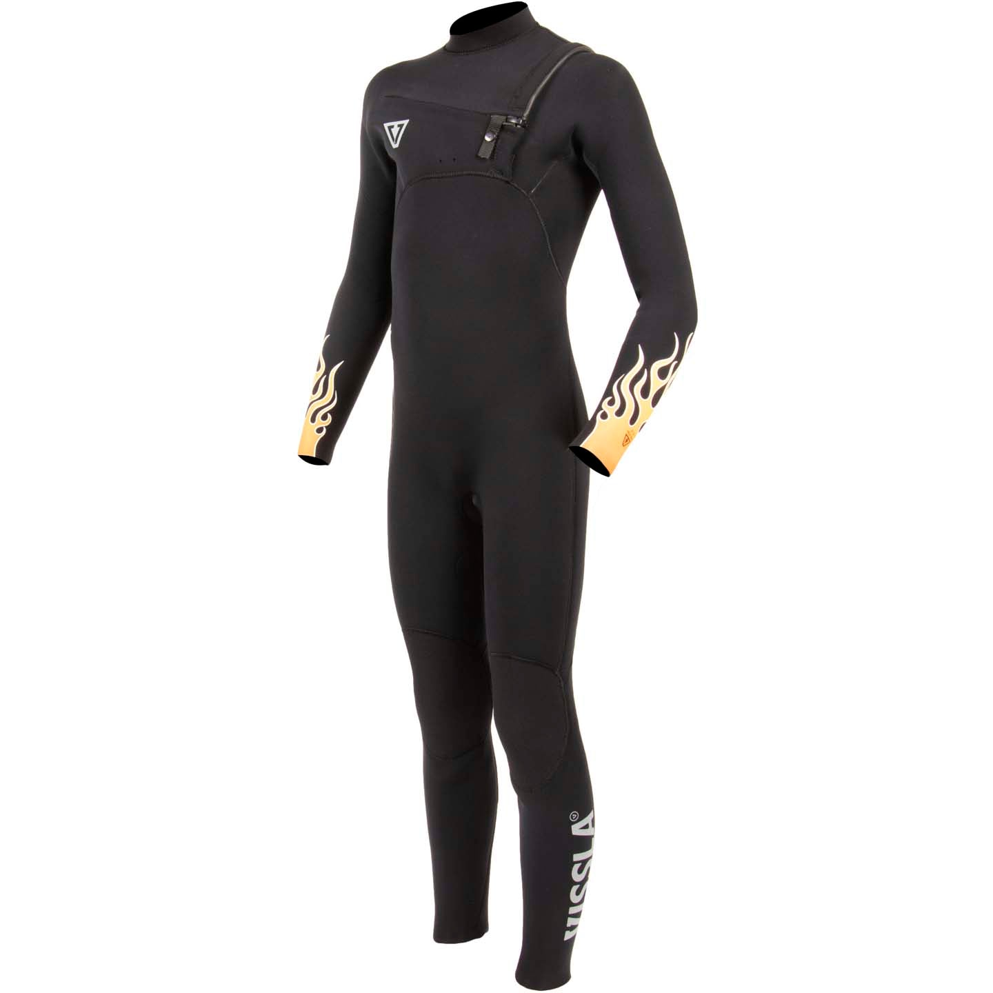 BoysHighSeasFire3-2FullChestZip Combinaison Surf Kid
